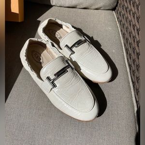 Authentic TOD'S leather LOAFERS CUOIO LEG.79A MOCASSINO DOPPIA